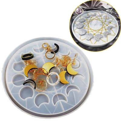 DIY Moon Phase Plate Resin Molds Pendant Ear Drop Epoxy Silicone Tools Craft Casting Mold Handmaking Supplies
