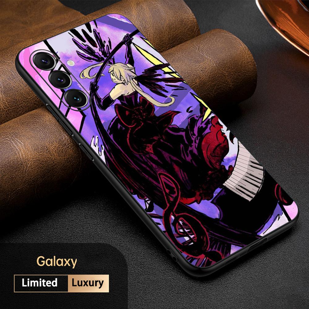 Soul Eater coole Anime-Mann Handyhülle für Samsung Galaxy S25 S24 S23 S22 S21 S20 Plus Ultra Note20 Weich Schwarz