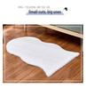 Irregular Long Pile Plush Sofa Cushion Rug - Faux Rabbit Fur for Living Room, Coffee Table, Bedroom, or Bedside.