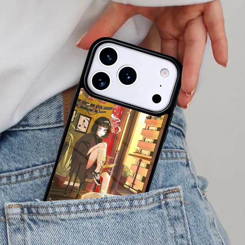 Japanese Style Anime Phone Case for iPhone 16e 15 14 13 12 17 Pro Max Plus Air 17pro Cover Coque