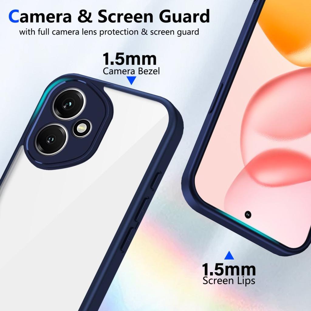 Clear Soft Frame Phone Case for Honor 400 Pro X8C X9B X6C X7C X9C X60 Pro Magic 6 Lite Shockproof Cover Hard Acrylic Back Shell