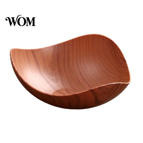 Mold-resistant Serving Dish Vintage Wood Grain Fruit Tray, Food-Grade Snack Candy Plate, Thickened Wear Resistant Nestable Stackable BPA-free