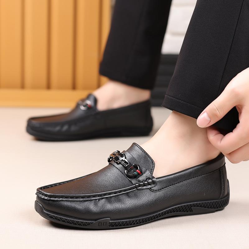 Fashion White Loafer Men Shoes Luxury Genuine Leather Business Moccasins Footwear Male Soft Driving Flats Comfy Slip-On Men Casual Shoes