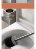 Space Aluminum Wall-Mounted Toilet Brush Set - No Dead Angle, Punch-Free Cleaning Solution
