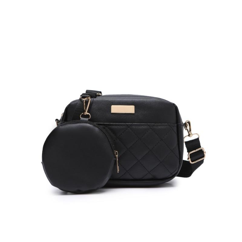 

Rhombus two-piece women s bag new fashion versatile mother and child bag messenger bag 20*7*15 чёрный
