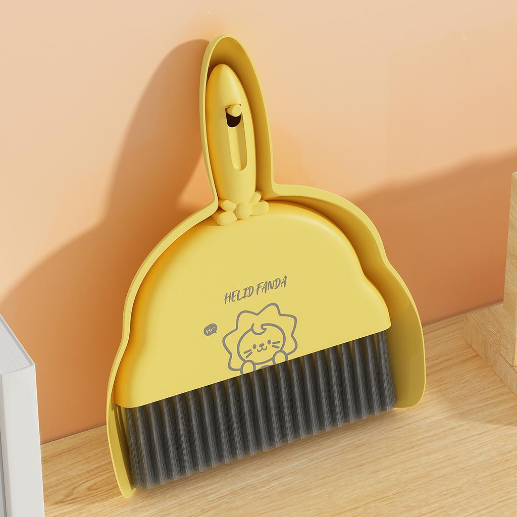 1Set Mini Cute Broom And Dustpan Set Household Handheld Sweeping Brush With Garbage Shovel Desktop Cleaning Tools