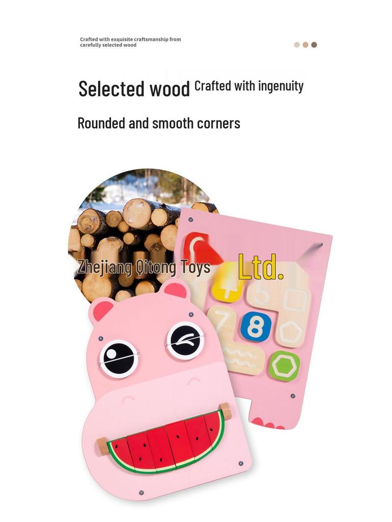 Wooden Educational Puzzle Wall Decor for Kindergarten