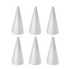 10Pcs White Craft Cones 10x7cm Foam DIY Centerpiece Decorations for Activities Home School Church Party Art Making Kit