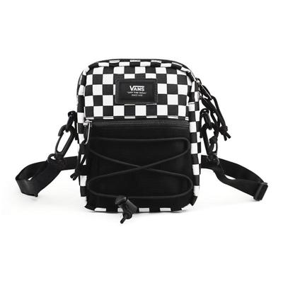Bolsa de Ombro de Poliéster, Bolsa Transversal Regular Unissex Preto Branco Vans VN0A3I5SHU0