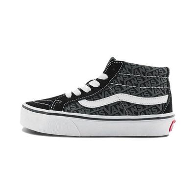Sk8 Cushioning Durable Mid-Top Kids Skate Shoes Kids Sneakers Black Gray VN000BVP6BT