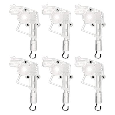 6Pcs Low Rails Wand Tilter for Hexagon Shape Gear Hook Connection and Low Rails Horizontal Wood Blind Hook Connection