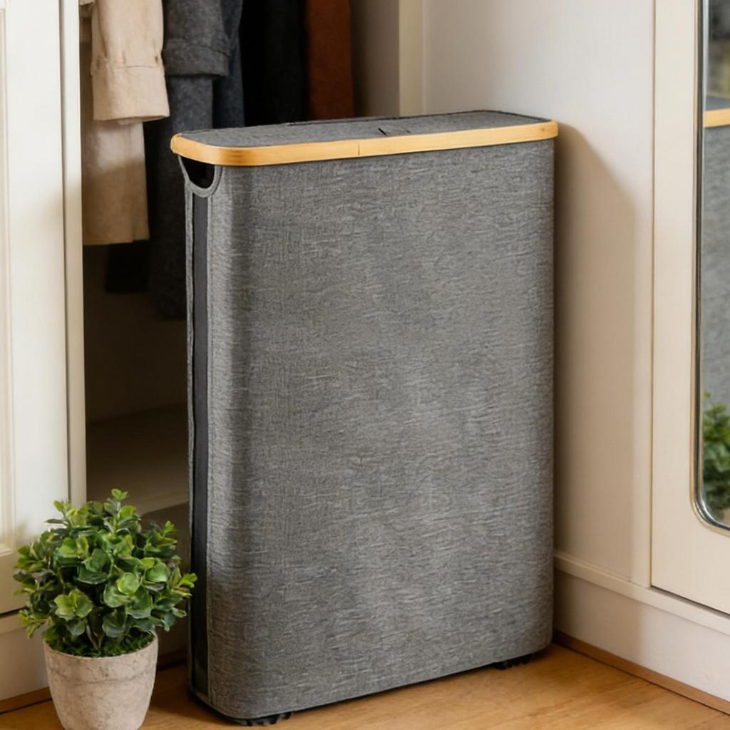 Toilet Paper Holder 52L Paper Roll Storage Basket With Lid And Handle Foldable Toilet Roll Organizer For Bathroom Shower Home