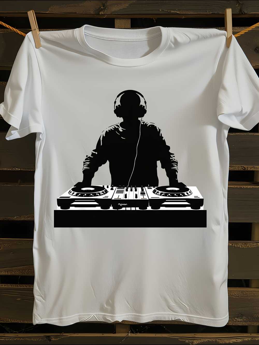 

DJ Console Graphic T-Shirt Mens Tshirt Womens Tshirts with Letters Print Short Sleeves T-Shirt Casual Street Tee Shirt Top S