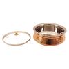Copper Serving Handi with Lid, 1350ml, 2 Piece (Brown)