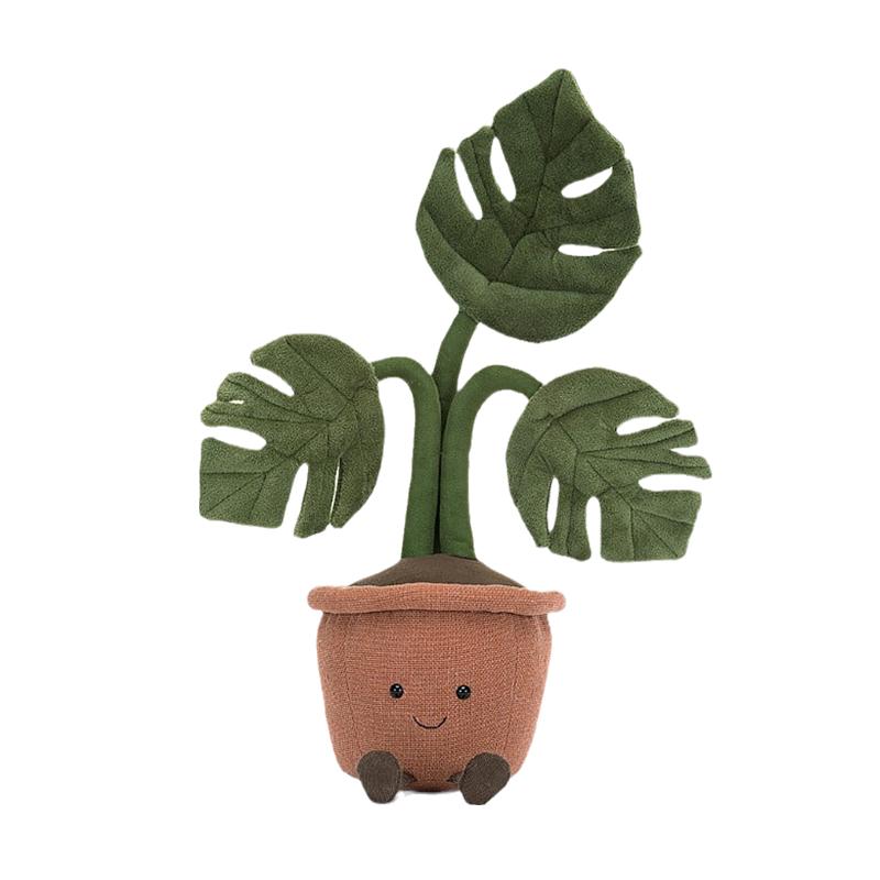 JELLYCAT Fun Plant Series Monstera Creative Doll Plush Doll 43cm Tall