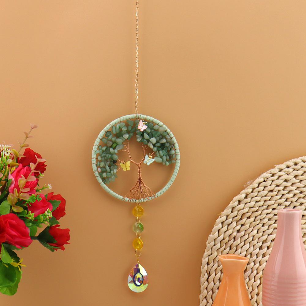 Natural Crystal Tree of Life Sun Catcher & Wind Chime
