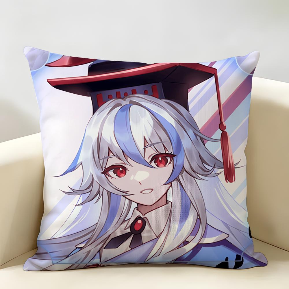 TTouhou Project Role Game Cushion Cover Natural Linen Organic Fabric DoubleSided Printing Room Sofa Decor Pillow Case