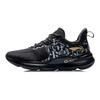 Li Ning Chaussures de Running Basse Montante Amortissantes Soft Plus Antidérapantes Homme Baskets Noir Blanc ARHQ011-6