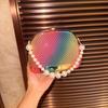 Niche Design Women'S Small Square Bag High Quality Pearl Wrist Celebrity Dinner Acrylic Clutch Bag