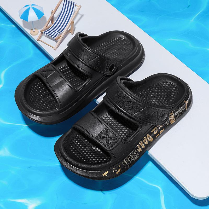 

Летние новые мужские римские сандалии нескользящие и износостойкие двухслойные дышащие классные тапочки для отдыха на открытом воздухе пляжная обувь 36/37