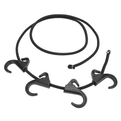 Wagon Strap with 4 Hooks Rubber Folding Wagon Elastic Rope Beach Cart Loading Strap for Shopping