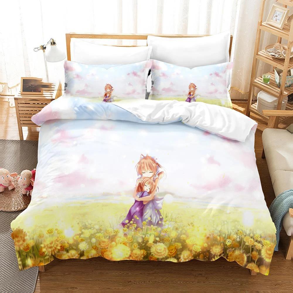 Anime Clannad Nagisa Furukawa Bedding Set Boys Girls Twin Queen Size Duvet Cover Pillowcase Bed Kids Adult Home Textileextile