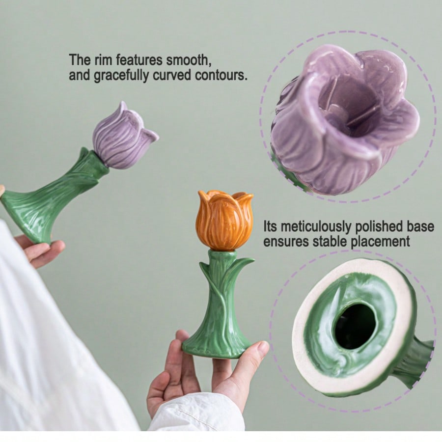 Set Of Colorful Candlesticks, A Set Of Retro Aromatherapy Tall Candlesticks In A French Style, High-End Home Colorful Candlesticks