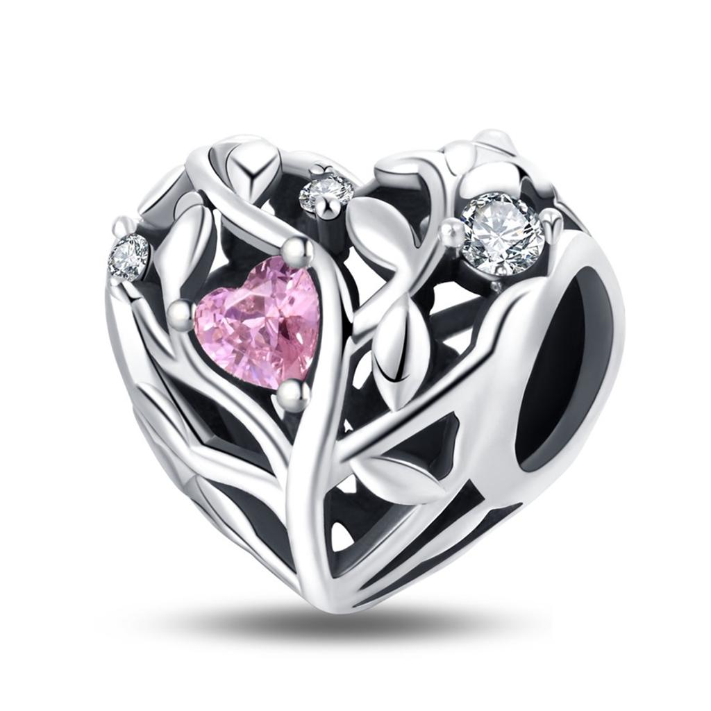 Heart Shape Beads Copper Plated Charms Cat Pendants Fit Original Bracelet Making For Jewelry Diy