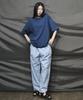 Deumakeu Paisley Wide Fit Elastic Waist Pants Sky Blue