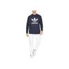 Adidas Originals Trefoil Large Logo Crew Neck Sweatshirt Men Tops Navy HE9490
