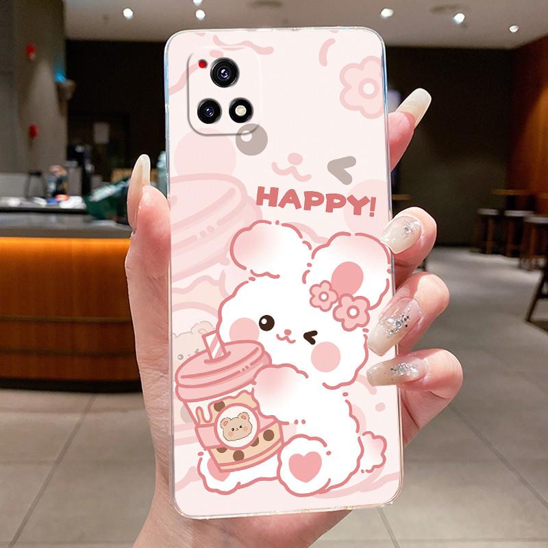Lucky Bright Painted Cover For Vivo Y52s 5G/IQOO U3/Y72 5G (India)/Y31s 5G Bumper Soft Jelly TPU Clear Shockproof Funda