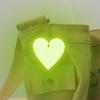 PVC Material Reflector Keyrings Multi-functional Heart Shap Keychain Reflective Pendant  Jackets
