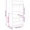 Wardrobe Concrete Grey 100 x 50 x 200 cm Particleboard