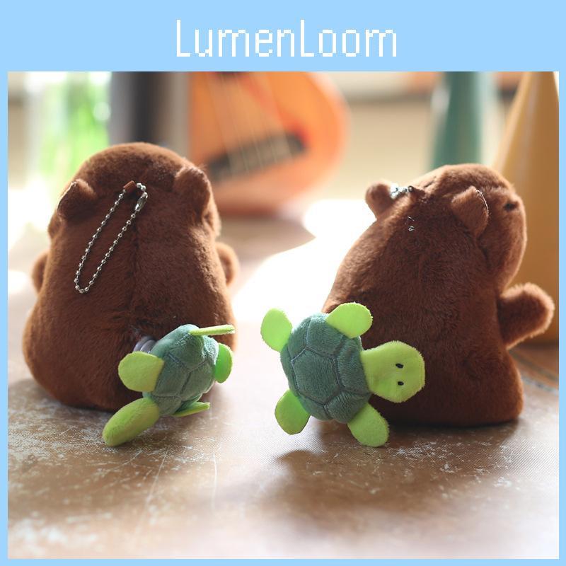 Capybara Stuffed Animal Keychain Pull String Wagging Tail Pp Cotton Plush Backpack Charm