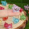 Non-Toxic 10/20Pcs Mini Resin Axolotl Miniature Glitter Axolotl Tiny Animal Figures Ornament For Diy Fairy Garden Glass Container