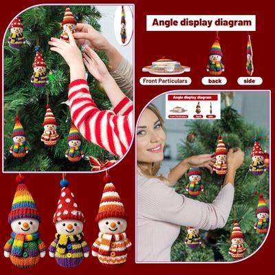 Christmas Colorful Snowman Pendant Christmas Decorations Christmas Pendant Christmas Tree Acrylic Pendant