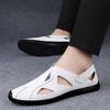 Summer Men Sandals Genuine Leather Mens Casual Shoes Outdoor Men Luxury Sandals for Men Beach Flats Classic Mens Slip on Loafers