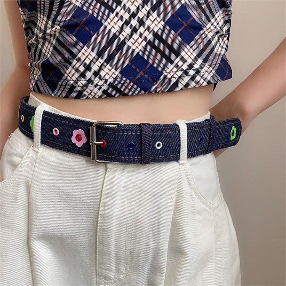 Adjustable Retro Y2k Belt Korean Style Trouser Decoration Fashion Jeans Waistband  Spicy Girl