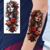 1 Sheet Watercolor Wolf Lion Pirate Ship Tiger Eagle Temporary Tattoos For Men Adults Water Transfer Fake Temp Tattoo Body Art