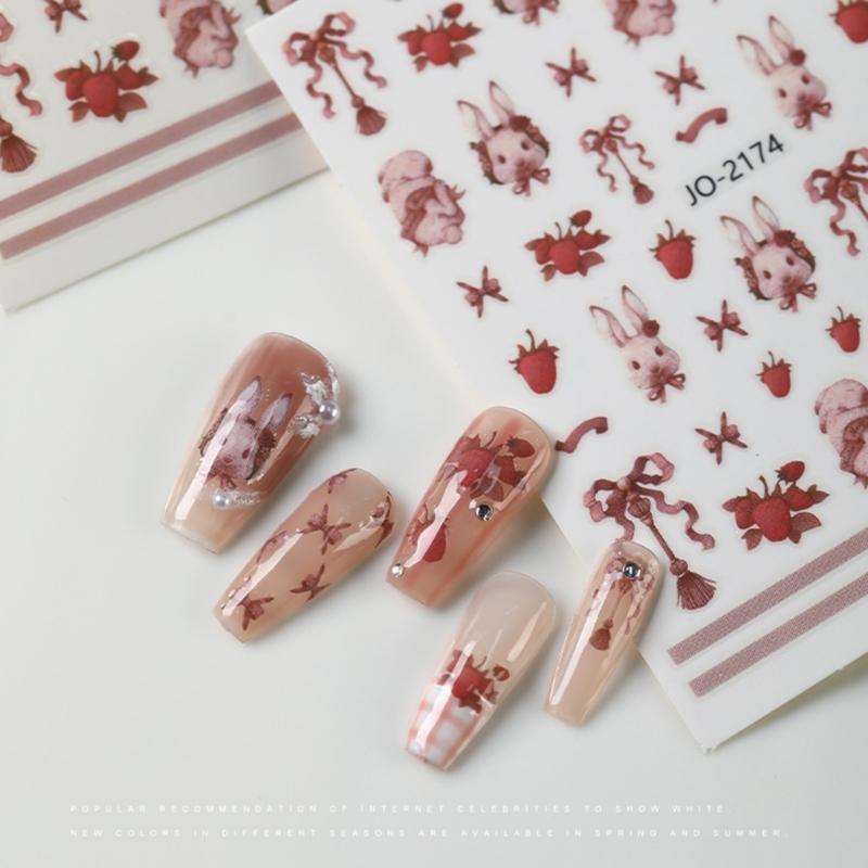 1 Sheet Nail Art Sticker Decals 5D Embossed Nail Art Sticker Nail Art Supplies Nail Art Decorations Nail Manicure Decals