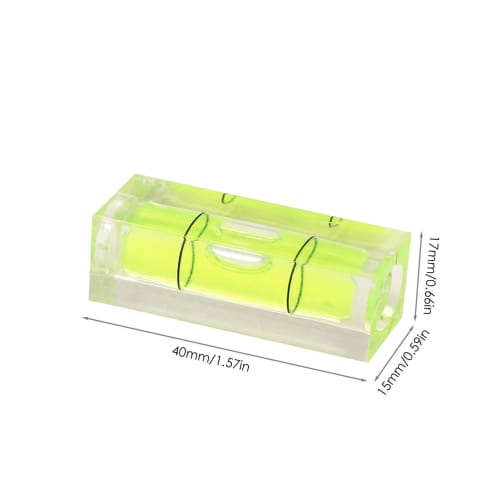 Magnetic Level with Graduation, Mini Level, Magnetic Level, Magnetic Bubble Level, Record Level, 45 Degree/Vertical Measurement, Made of ABS and Acryl