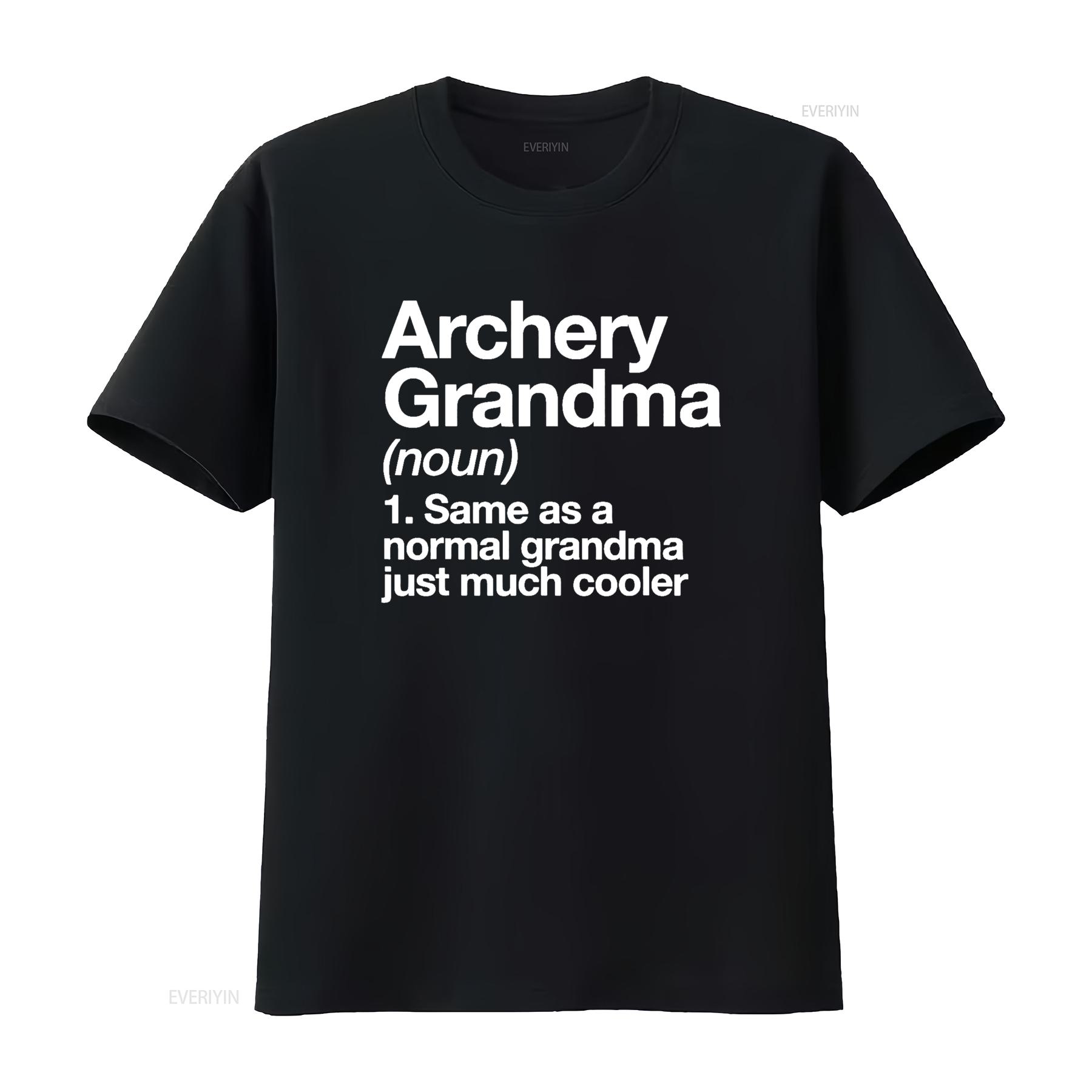 

Archery Grandma Definition Funny Sports T Shirt vintage Washed Casual Unisex Versatile Comfortable Stretched streetwear 4XL