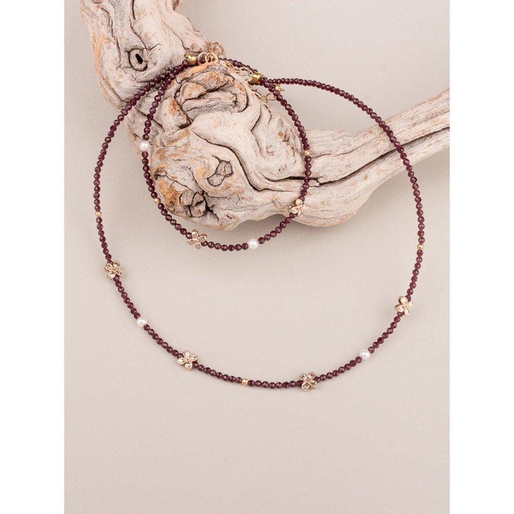 Frequently Spinel Cut Flower Crystal Necklace