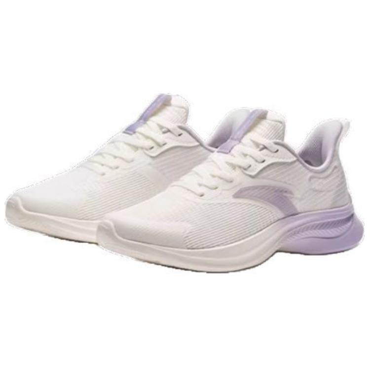 Anta Versatile Durable Breathable Low-Top Running Shoes Women Sneaker White Purple 922335501-7