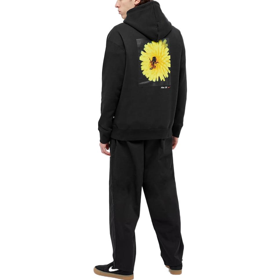 Nike Logo Print Drawstring Hoodie Men Hoodies Black DD2093-010