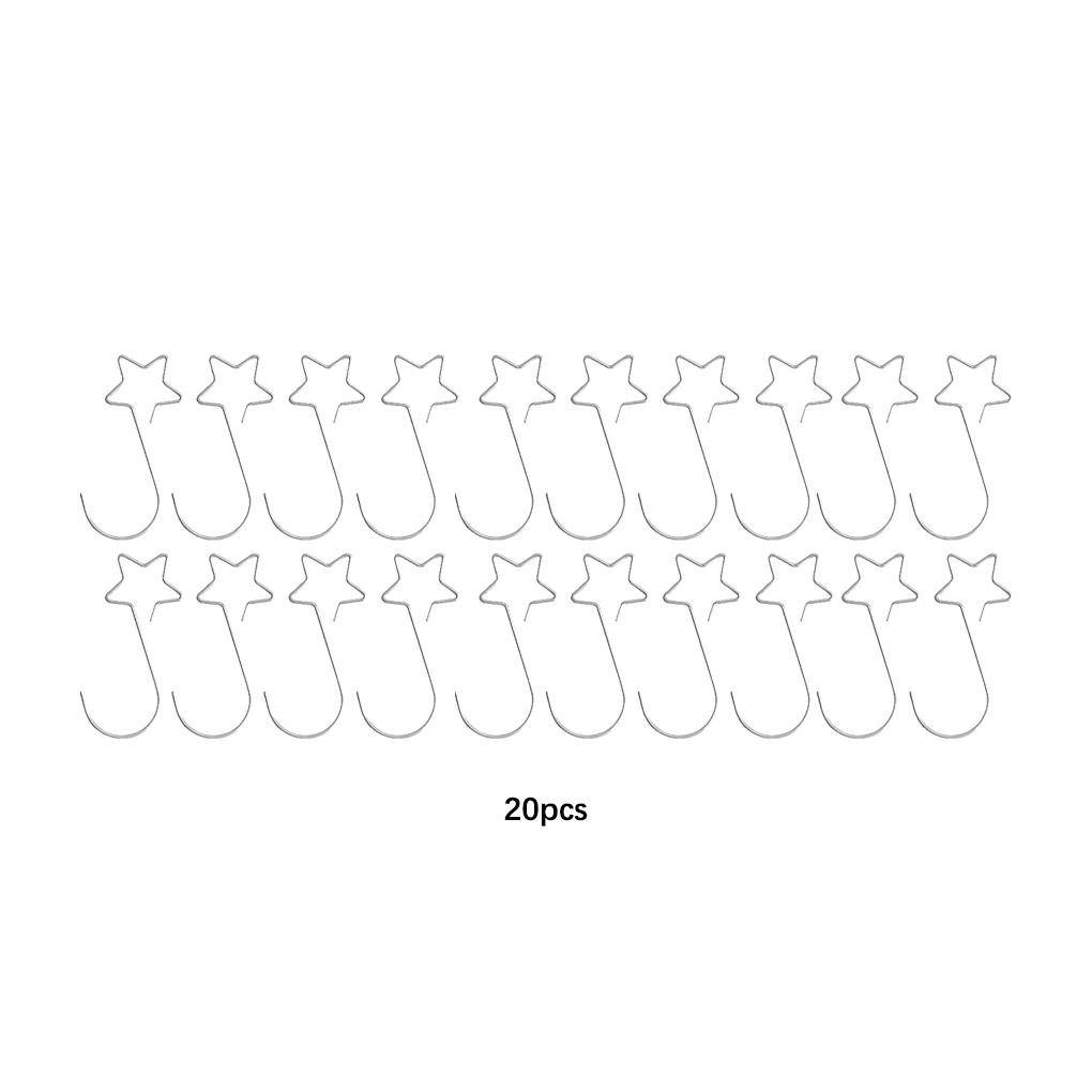 Pack of 20 Christmas Decoration Hangers Wedding Party Birthday Festival Bar Ornament Pendant Photos Keys Garland Hook