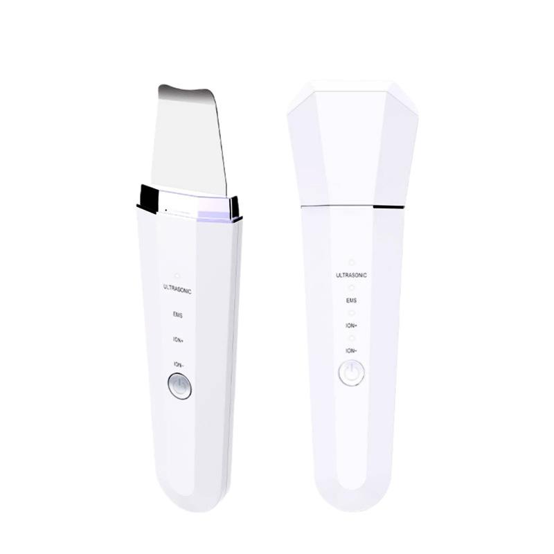Ultrasnica Vibration Cleaner Facial Skin Scraper Stainless Steel Spatula for Nose and Face Pore-Dirt Peeling Spatula USB