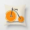 45X45Cm Home Decor Cushion Cover For Living Room Bedroom Decorative Polyester Pillowcases Flowers Bike Printed Pillow Cover