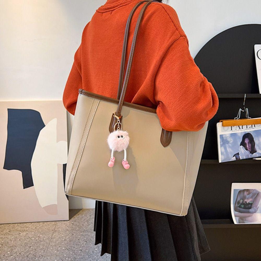 Korean Style Pu Tote Bag Handbag Shoulder Bag Simple Underarm Bag  Travel