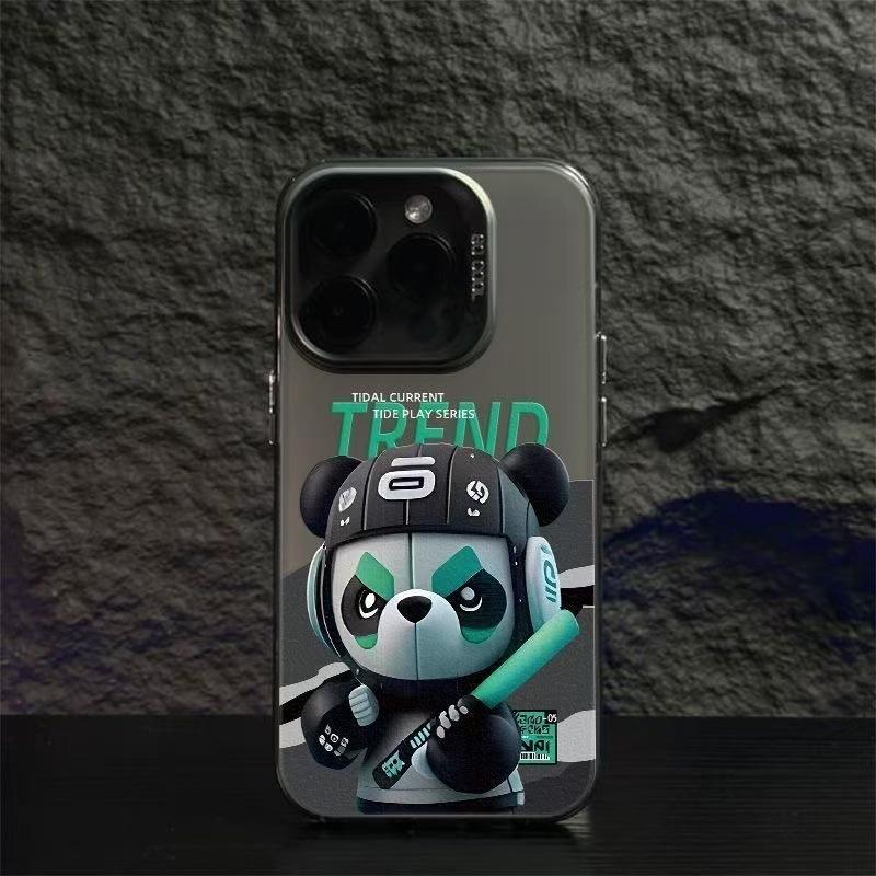 Baseball Bear Case for Apple iPhone 17, 16, Pro, 15, Pro, Cartoon Style, Cute, 13, Premium iPhone 7